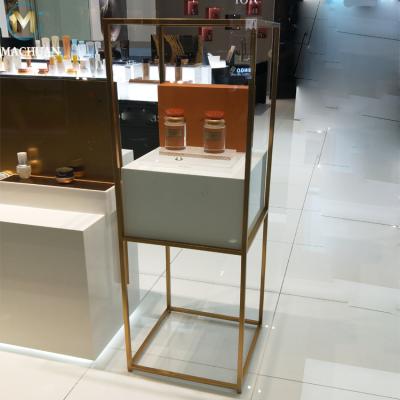 China Floor Standing Brand Shop Wooden Counter Design Jewelry Showcase And Luxury Glass Jewelry Display Stand for sale