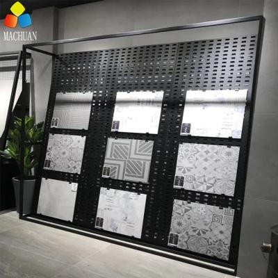 China Floor standing metal tile display rack tile display rack marble display rack for showroom for sale