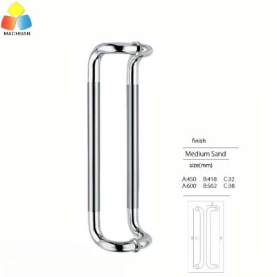 China Modern factory door handle wholesale stainless glass door handle for bathrooms for sale