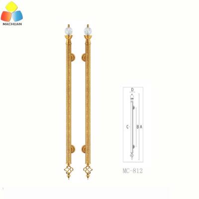 China Luxury Door Noble Crystal Craft European Door Handle For Palace for sale