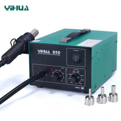 China Hotels YIHUA 850 diaphragm pump repair SMD mobile motherboard pneumatic air gun rework hot station for sale