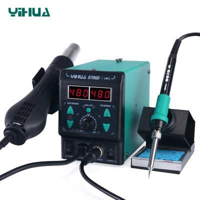 China Building Material Stores YIHUA 8786 D-I Rapid Heating Phone Repair SMD Soldering Tool Iron Hot Air Soldering Station for sale