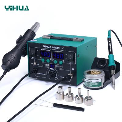 China Stores YIHUA 862BD+ 2 in1 building material repairing mobile phone SMD BGA hot air heat gun rework soldering station for sale