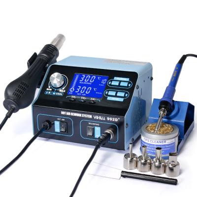 China Machinery repair shops YIHUA 992D+2in1 multifunctional hot air bga rework soldering desoldering station for sale