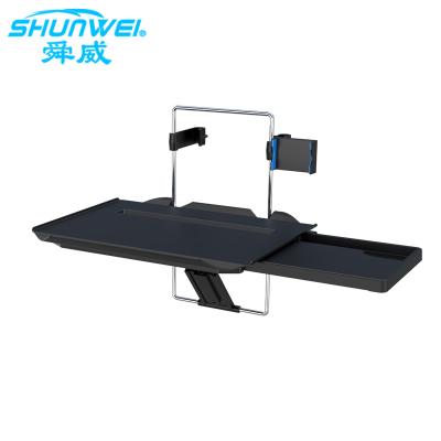 China Car Steering Wheel Seatback Notebook Stand Foldable Rubber Painted Outdoor Notebook Tray for sale