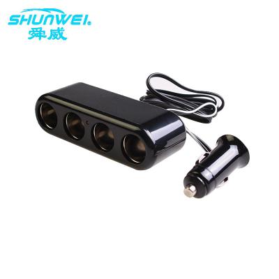 China China-chic New 12V 24V 80W Power Supply 4 Female Cigarette Sockets Car Cigarette Lighter Adapter Splitter Car Charger Socket for sale