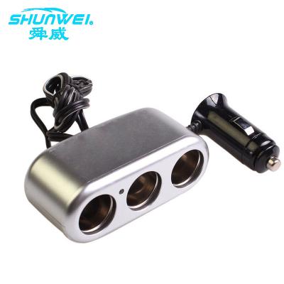 China Classic 3 Way Blue Car Power LED Indication Lamp 12v Car Sockets With Led for sale