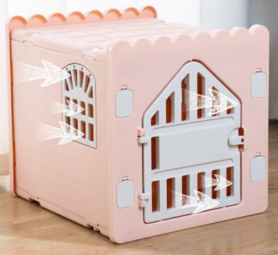 China Stocked Take Down Plastic Durable Waterproof Waterproof Kennel Pet Cat Small Room House Cage for sale