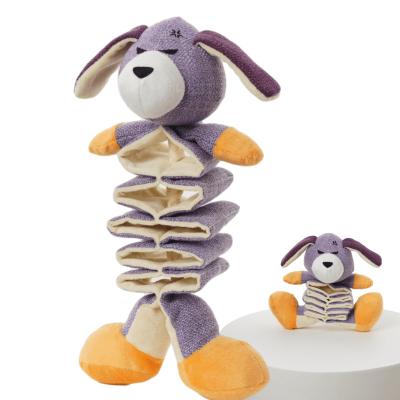 China Sustainable Dog Toys Plush Foldable Pet Toy Manufacturer Animal Squeaky Dog Toys for sale