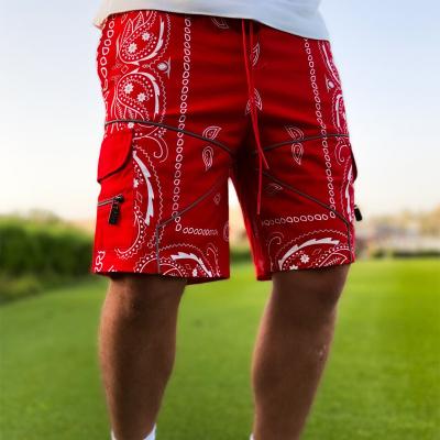 China Fashion Casual Pocket Men's Anti-Wrinkle NS032 High Street Cargo Short Pants Bandana Summer Shorts for sale