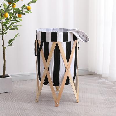 China Canvas Laundry Hamper Modern Foldable Laundry Basket Laundry Hamper for sale