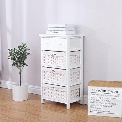 China cheap 3 layers small wooden bedroom wardrobe with basket drawers for sale