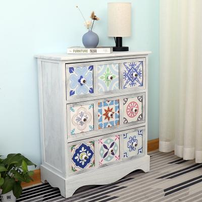 China Traditional Style White Storage Nation Bathroom Use Color Wooden Cabinet for sale