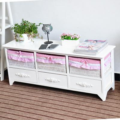 China Vintage Convertible Furniture TV Cabinet Solid Wood Design In Living Room Rack Cabinet With Pink Handle for sale