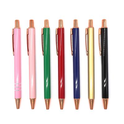 China office & School Pen Gift Metal Ball Pen Luxury Aluminum Pen Rose Gold Metal Custom Pen for sale