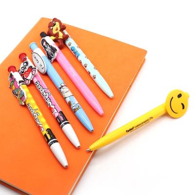 China Hot Selling Unique Pattern Cartoon Pen With Personalized Design Clip Cheap Custom Logo Printing Plastic Ball Pen For Kids for sale