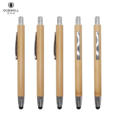 China 2020 promotional pen ballpoint pen stylus pen eco eco friendly bamboo pen with logo for sale