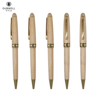 China Fluently Writing 2020 Hot Selling Bamboo Luxury Pen Metal Gold Twist Eco-friendly Smooth Outdoor Ball Pen for sale