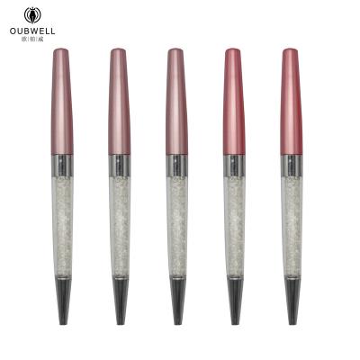 China office & shinning school pen rose twist crystal pen gold pen plastic ball pen with logo customized for sale