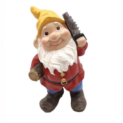 China Custom Indoor & Outdoor Decoration Polyresin Broom Garden Standing Gnomes, Resin Statues Gnome Garden Decorations$ for sale