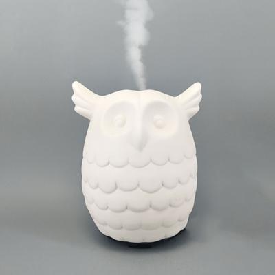 China Hotel Custom Diffuser Ceramic Humidifier, Home Decoration White Ceramic Owl Oil Diffuser, for sale