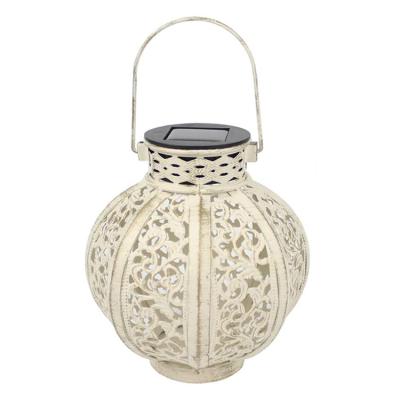 China Art Decor Brown Hanging Solar Lanterns, Solar Lights Retro Yard Outdoor Handmade Garden Decoration Solar Lights, for sale