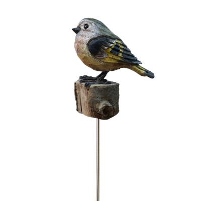 China Classical Mini Birds Songbird, China Wooden Resin Bird Mini Statue Decoration Animal Stand Figurines, for sale