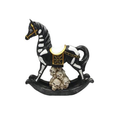 China China wholesale part supply kids rocking horse, helloween home decoration decor horse resin hot sale statue, for sale