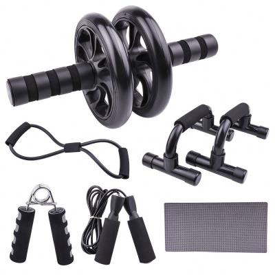 China 6 PCS Multifunctional Home Fitness Equipment Household Fitness Equipment 0002 PCS Black Abdominal Pump Wheel Set Home Abdominal Wheel 6 Wheel for sale