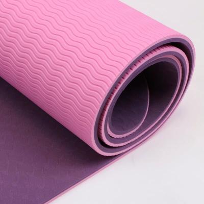 China Double Band 183*80*0.6cm Color Yoga Mat Wide Thick No Slip Custom Logo Yoga Mat for sale