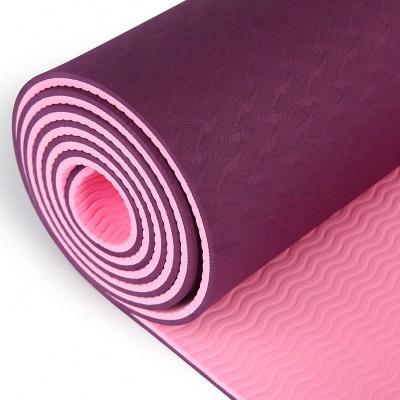 China 183*80*0.8cm Large Double Color Yoga Mat 8mm Thick Band Large No Slip Logo Custom Wholesale Yoga Mat High Quality Eco Friendly for sale