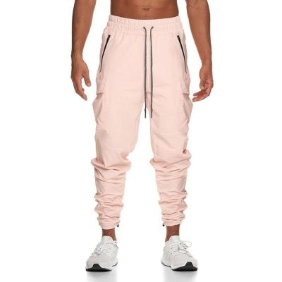 China Custom Anti-Wrinkle Mens Workout Fitness Gym Pants Running Sports Sweat With Pouch for sale