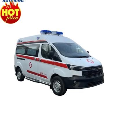 China 2024 Ambulance Car Ford Monitoring Mobiele medische ambulance met ABS-interieur Ambulancevoertuig Te koop