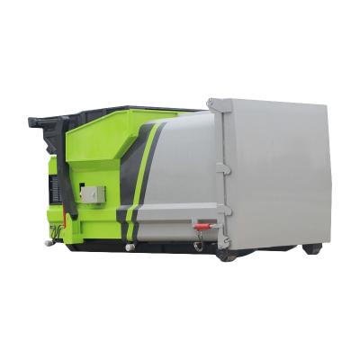 China Large Hook Arm Garbage Truck With Mobile Garbage Station Dongfeng T5 Self Loading And Unloading Garbage Truck for sale