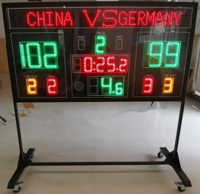 China Gametime portable electronic scoreboard school sports basketball scoreboard / LED portable scoreboard with 433 wireless frequency control for sale