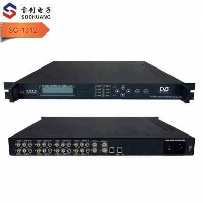 China DVB Smart Headend SC-1312 iptv bespoke equipment asi mpeg2 8 in1 encoder hardware iptv iptv streaming server analog to ip converter for sale