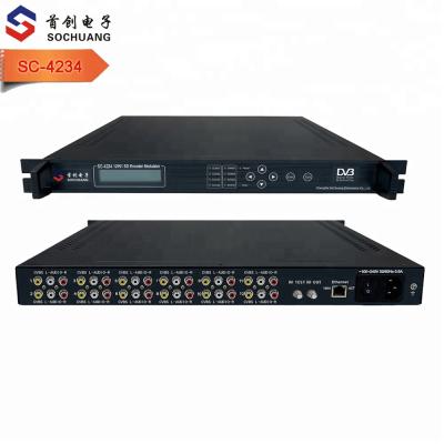 China DVB Headend SC-4234 12 Channels SD DVB-C Encoder Modulator For Hotel System / AV To RF Modulator For Hotel System for sale