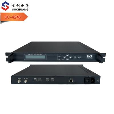 China DVB Headend 4204 Channel 4 HD TV 1080P H.264 to RF Encoder Modulator for Hotel Digital TV for sale