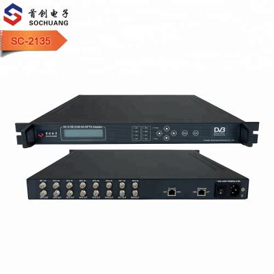 China DVB Headend/IPTV headend SC-2135 SoChuang 8*DVB-S/S2 tuner to IP Gateway/DVBS2 IP satellite receiver FTA/dvb-s2 tuner hd satellite receiver for sale