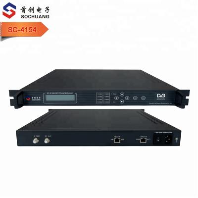 China SC-4154 Chengdu sochuang electronics Co Ltd dvb headend ip to rf converter dvb-c modulation digital ip modulator SC-4154 tv dvb-c modulator 4 in1 tv for sale