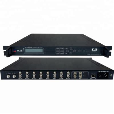 China Digital Headend 4 channel coaxial cable DVB RF headend multiplexer modulator (8*DVB-S/S2+4*ASI in, 4*DVB-C RF) for sale