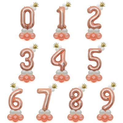 China Gift toy 2018 new 30 inch - 40 inch - rose golden ratio crown balloons are used for all kinds of parties for sale