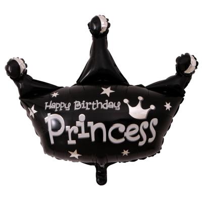 China Party decoration each style princess or prince crown shape foil balloon for party decoration for sale