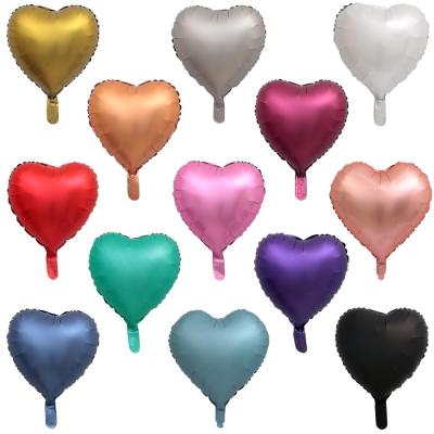 China Gift Toy New Style Color 18inch Foil Heart Metallic Balloon For Birthday Wedding Party Decoration for sale