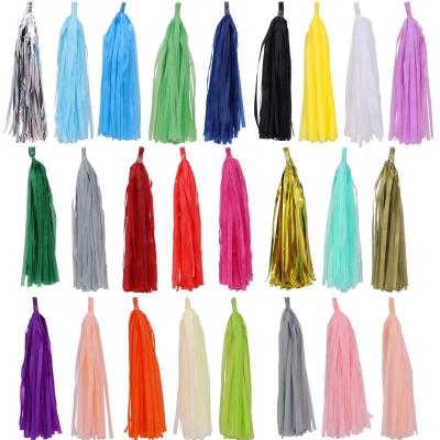 China Balloon colorful paper or foil tassel 13x34cm for balloons for sale