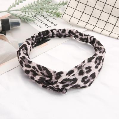 China Sports Headbands Head Band Leopard Hair Accessories Headband Elastic Floral Knot Printing Ladies Spa Sports Headbands for sale