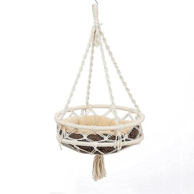 China 2021 Hot Sale Breathable Pet Bed Hanging Macrame Hammock Cat Hammock Cat Bed For Pets for sale