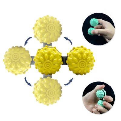 China 2021 Pressure Relief Anti - Stress Hand Spinner fidgety ball Textured Peanut Plain Silicone Spiky Massage Ball For Hands Exercise for sale