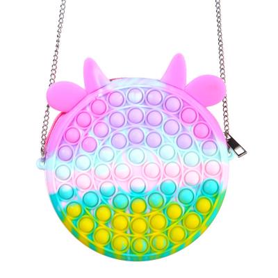 China 2021 Wonderful Pop Bubble Pushing Person Push Button Sensory Purse Toy For Women and Children for sale