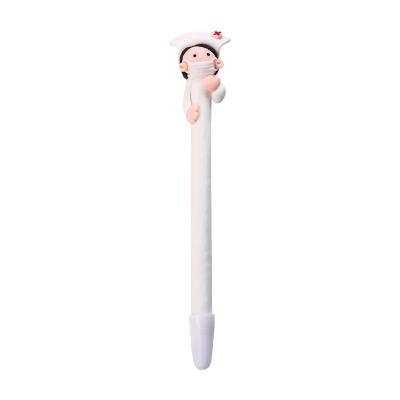 China Cute Doctor Nurse Polymer Caly Ball Pen Character Ballpoint Pen Stationery popular hot sale new design for sale